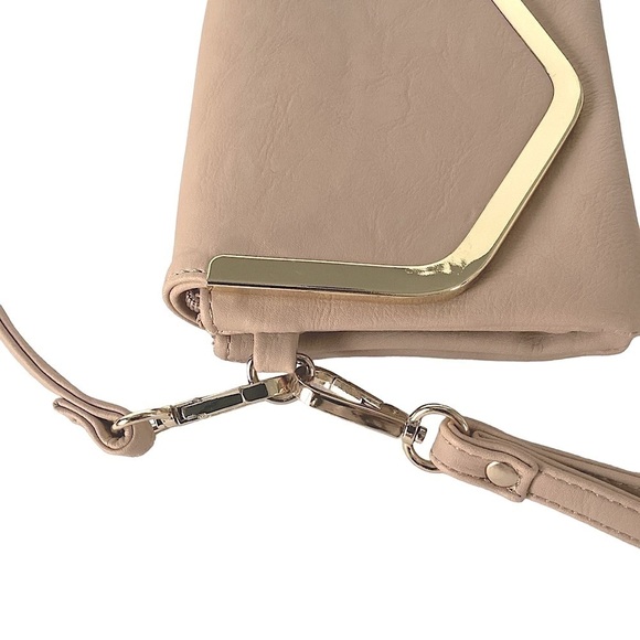Charming Charlie’s Bag Crossbody & Wristlet Straps Sand Color Gold Trim Hardware - Picture 6 of 12